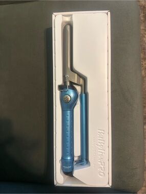 BaByliss Blue Curling Wand with Silver Barrel